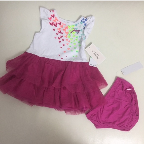 Juicy Couture Other - Juicy couture baby girl cute ruffle dress 2 piece